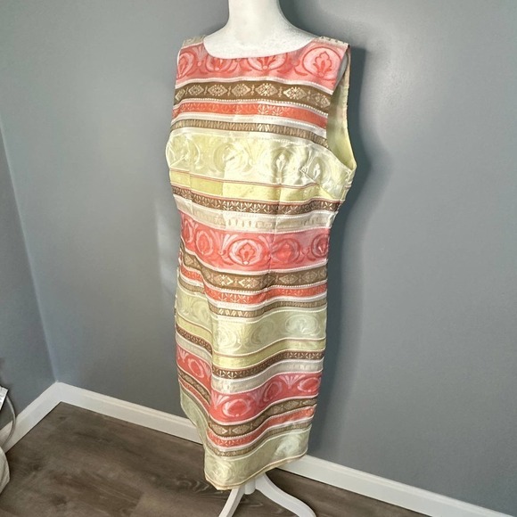 Chetta B Sleeveless Print Dress Size 14 - Picture 3 of 7